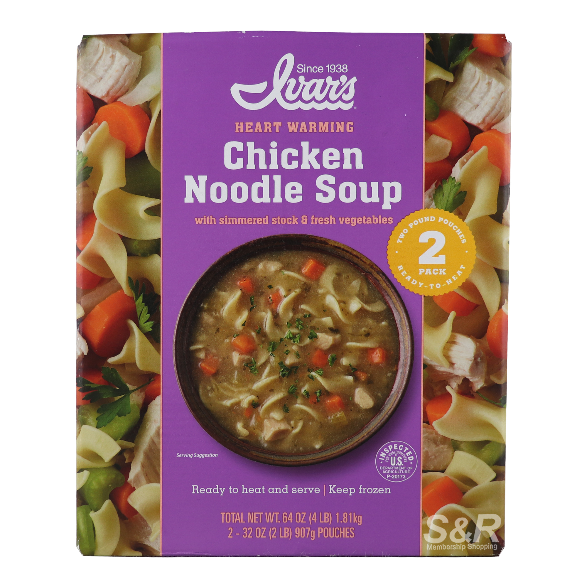 Ivar's Cheddar Chicken Noodle Soup 2 pack x 907g